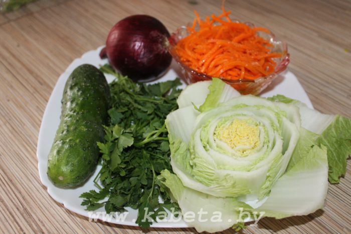 Фитнес-салат из корейской моркови и овощей