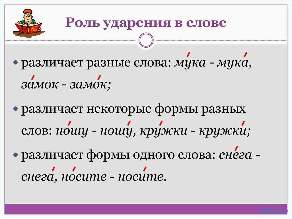 (правильное, ударение, важно, понимания) Почему правильное ударение важно для понимания и правописания слов — основные последствия неправильного ударения