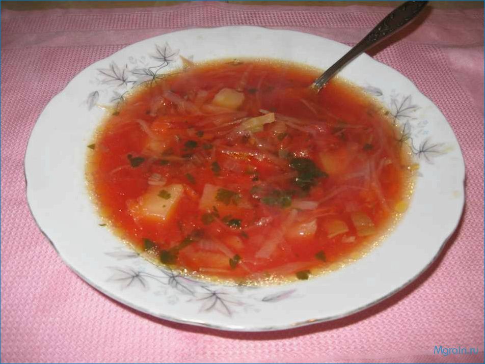 Диетический борщ для похудения — вкусное и полезное блюдо 