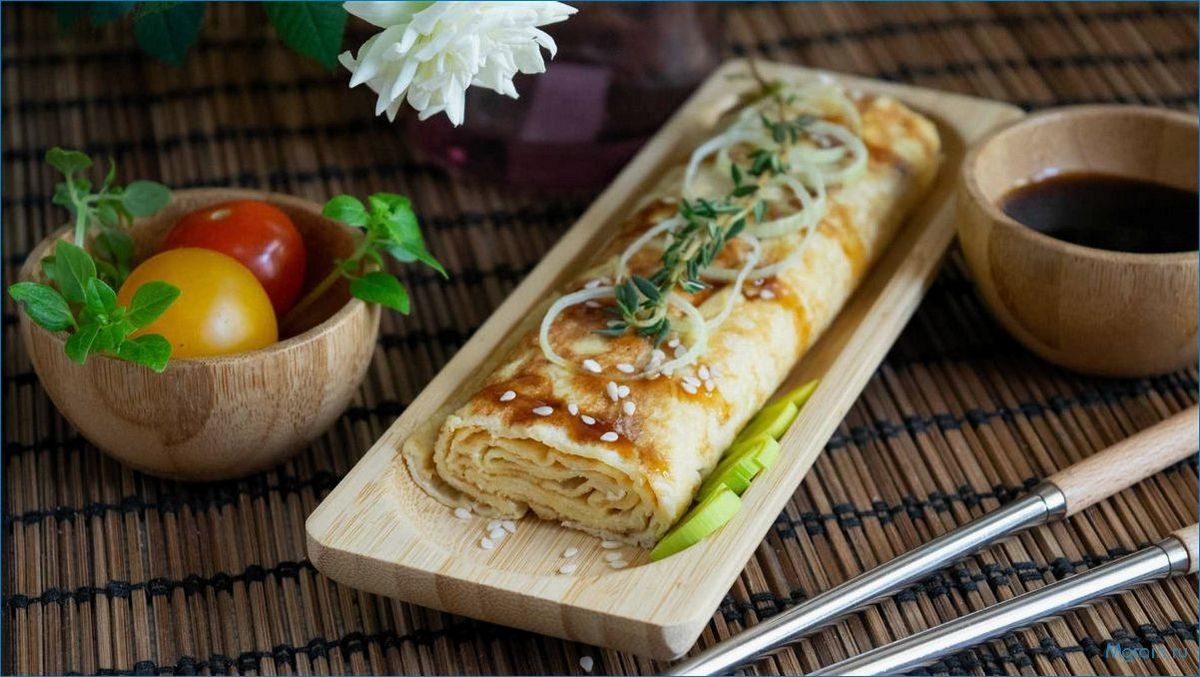 Приготовление вкуснейшего японского омлета с соевым соусом  