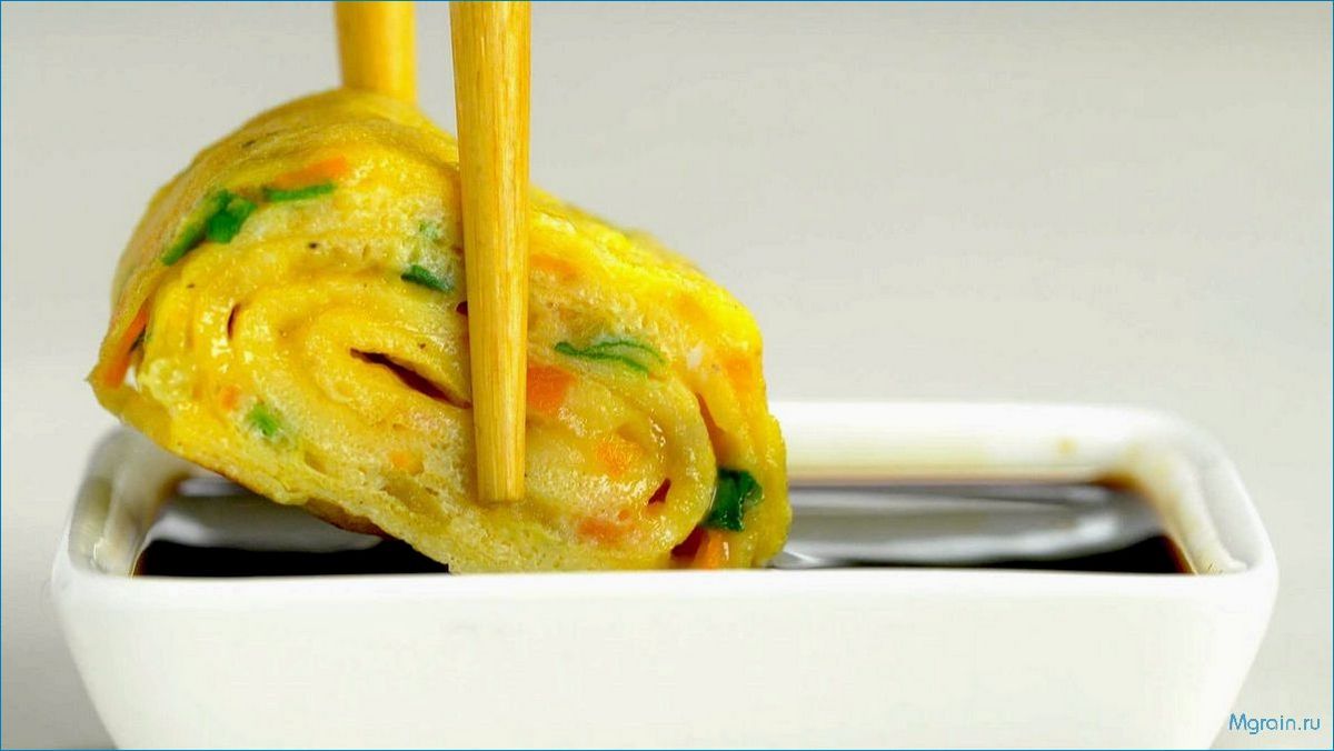 Приготовление вкуснейшего японского омлета с соевым соусом  